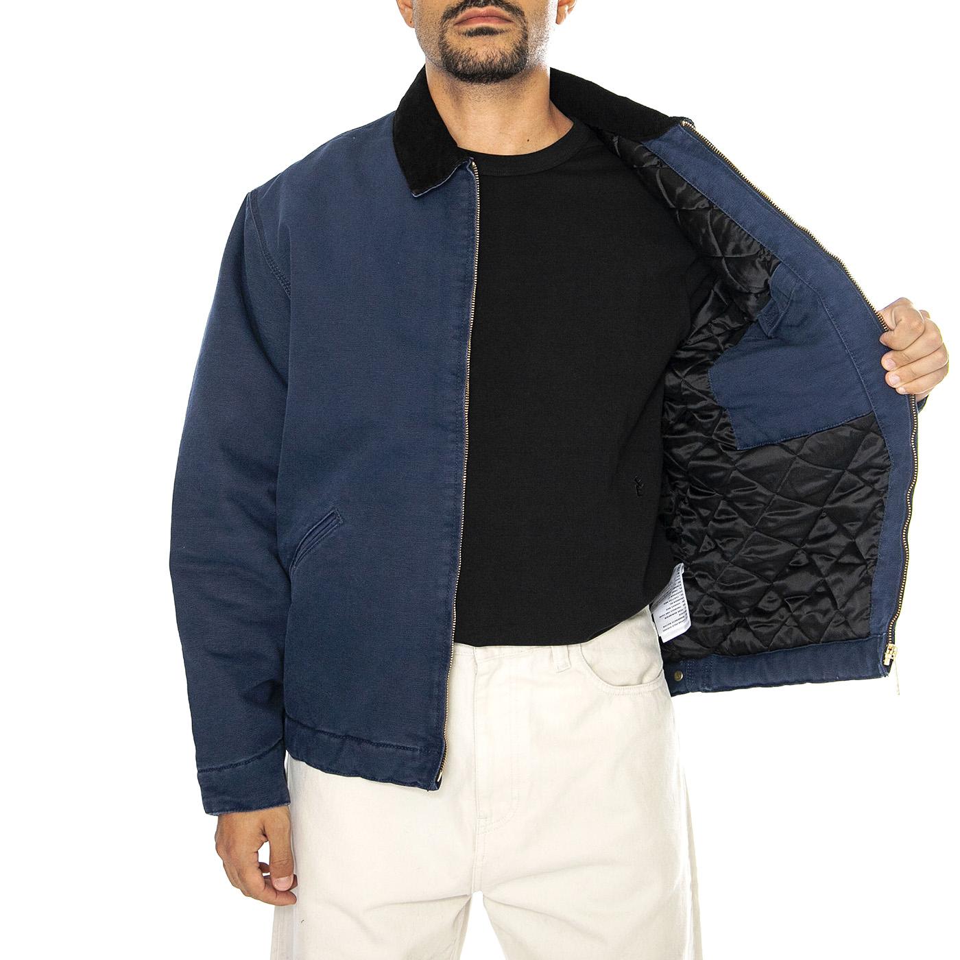 OG Detroit Jacket Air Force Blue / Black aged canvas - Giacca Uomo Blu I027358.2IB3K  CARHARTT WIP 