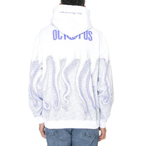 Milan Octopus Hoodie White - Felpa con Cappuccio Uomo Bianca 22WOSH33-WHITE  OCTOPUS 