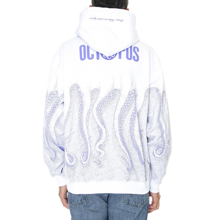 Milan Octopus Hoodie White - Felpa con Cappuccio Uomo Bianca 22WOSH33-WHITE  OCTOPUS 