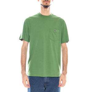 T-Shirt - Maglietta Girocollo Lacoste con Taschino Uomo Verde TH2827 02M LACOSTE 