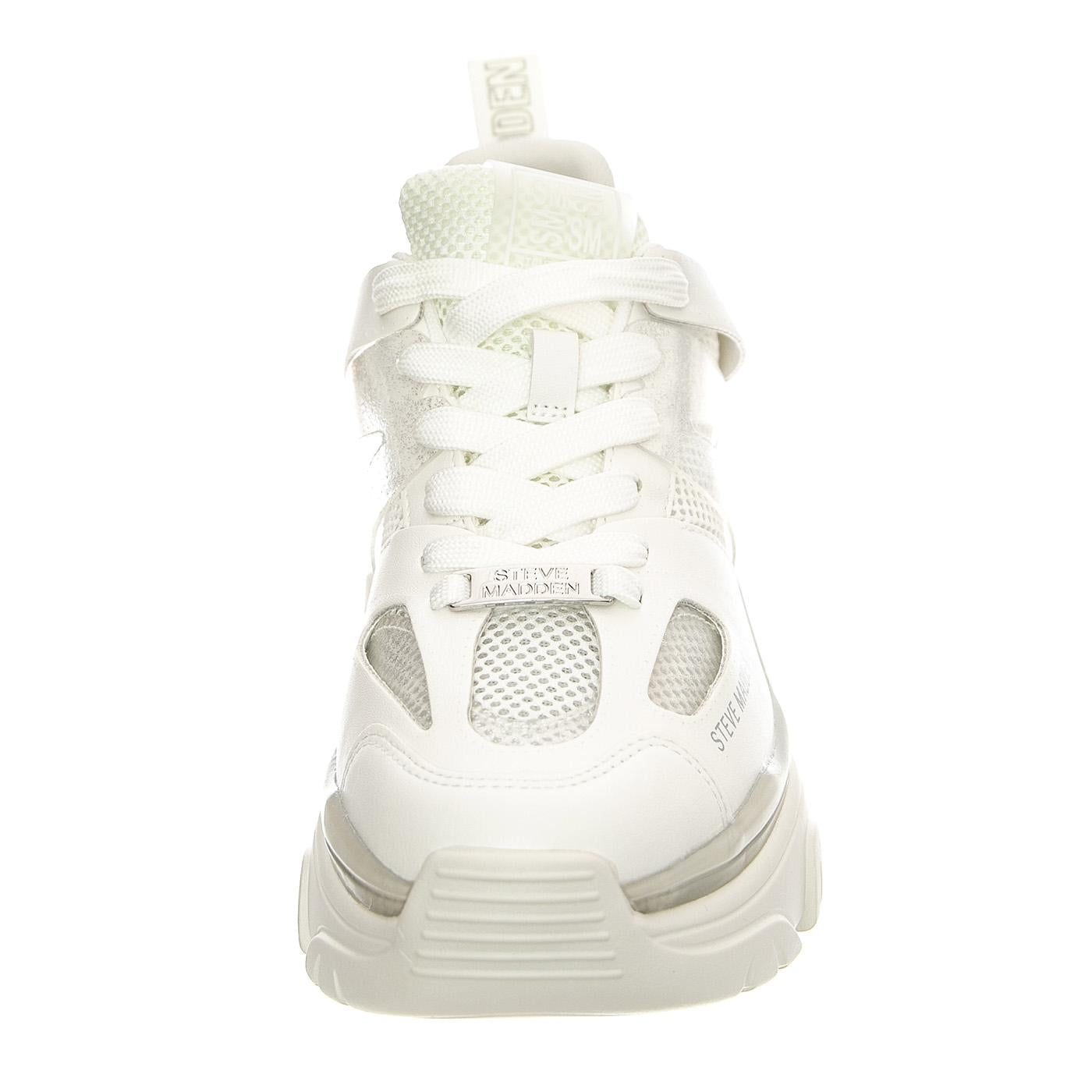 Vitalize White / Sil - Scarpe Stringate Profilo Basso Donna Bianche SMPVITALIZE-WHI  STEVE MADDEN 