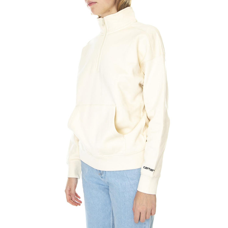 W' Ontario Highneck Sweatshirt Calico / Black - Felpa Collo Alto Donna Beige I030963-10JXX  CARHARTT WIP 