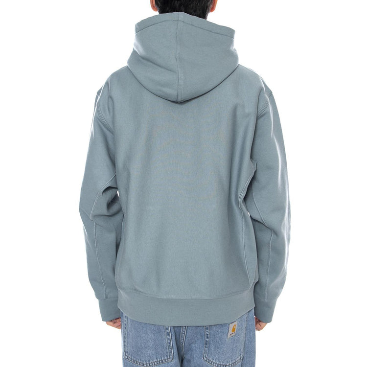 Hooded American Script Sweat Citadel - Felpa con Cappuccio Uomo Verde I028279.33EXX . CARHARTT WIP 