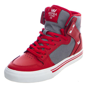 Kids Vaider Cornerstone 614 Sneakers - Red / Dark Grey / White - Scarpe Profilo Alto Bambino Rosse / Grige 58201-614-M-614  SUPRA 
