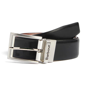 Fife Reversible Leather Belt Black / Chestnut Brown - Cintura in Pelle Nera / Marrone MAC0455-BK31-FW23  BARBOUR 
