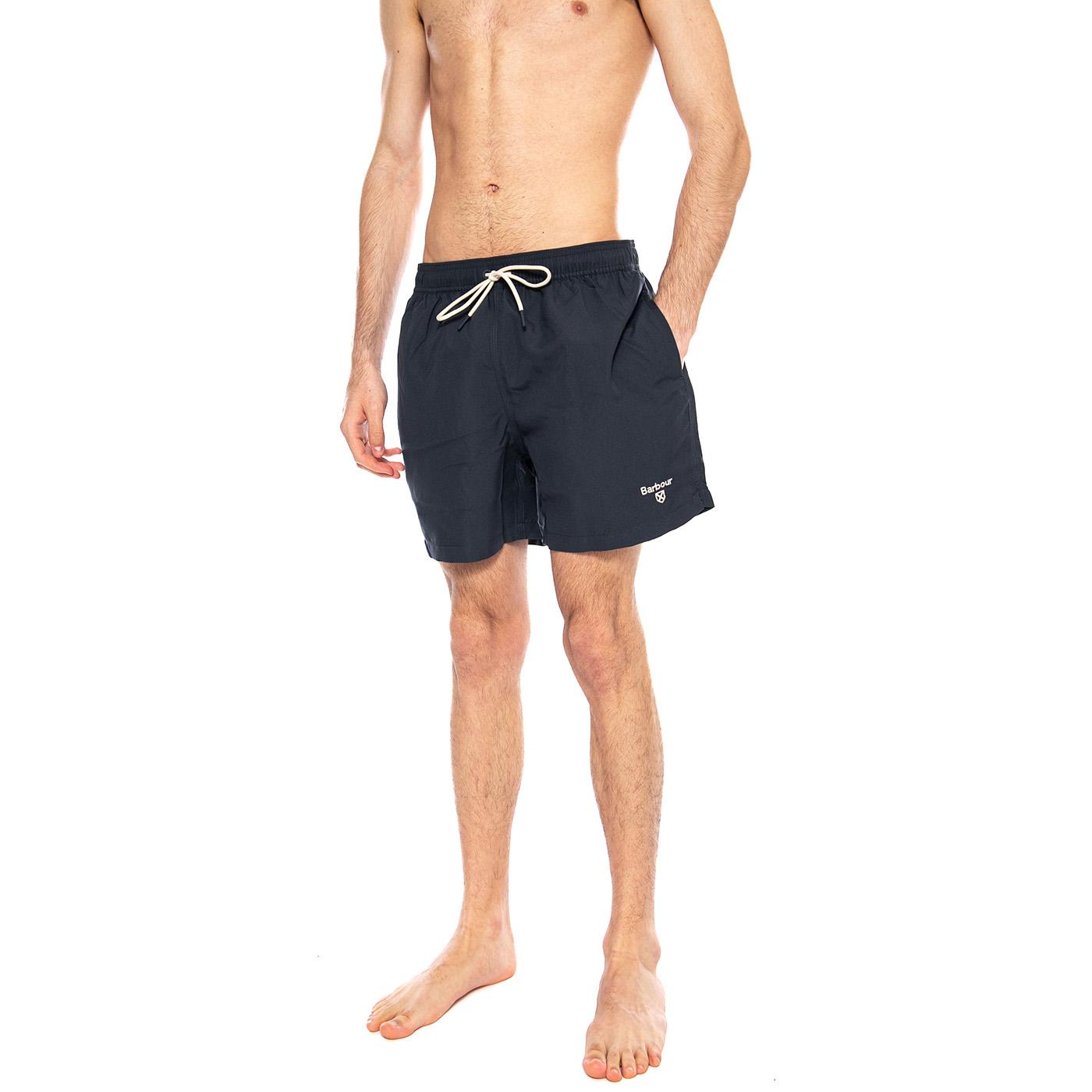 STAPLE LOGO 5 SWIM SHORTS Navy - Costume da bagno uomo blu MSW0064 NY91 BARBOUR 