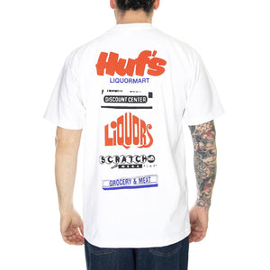 Liquormart S/S Tee White - Maglietta Girocollo Uomo Bianca TS01946-WHITE  HUF 