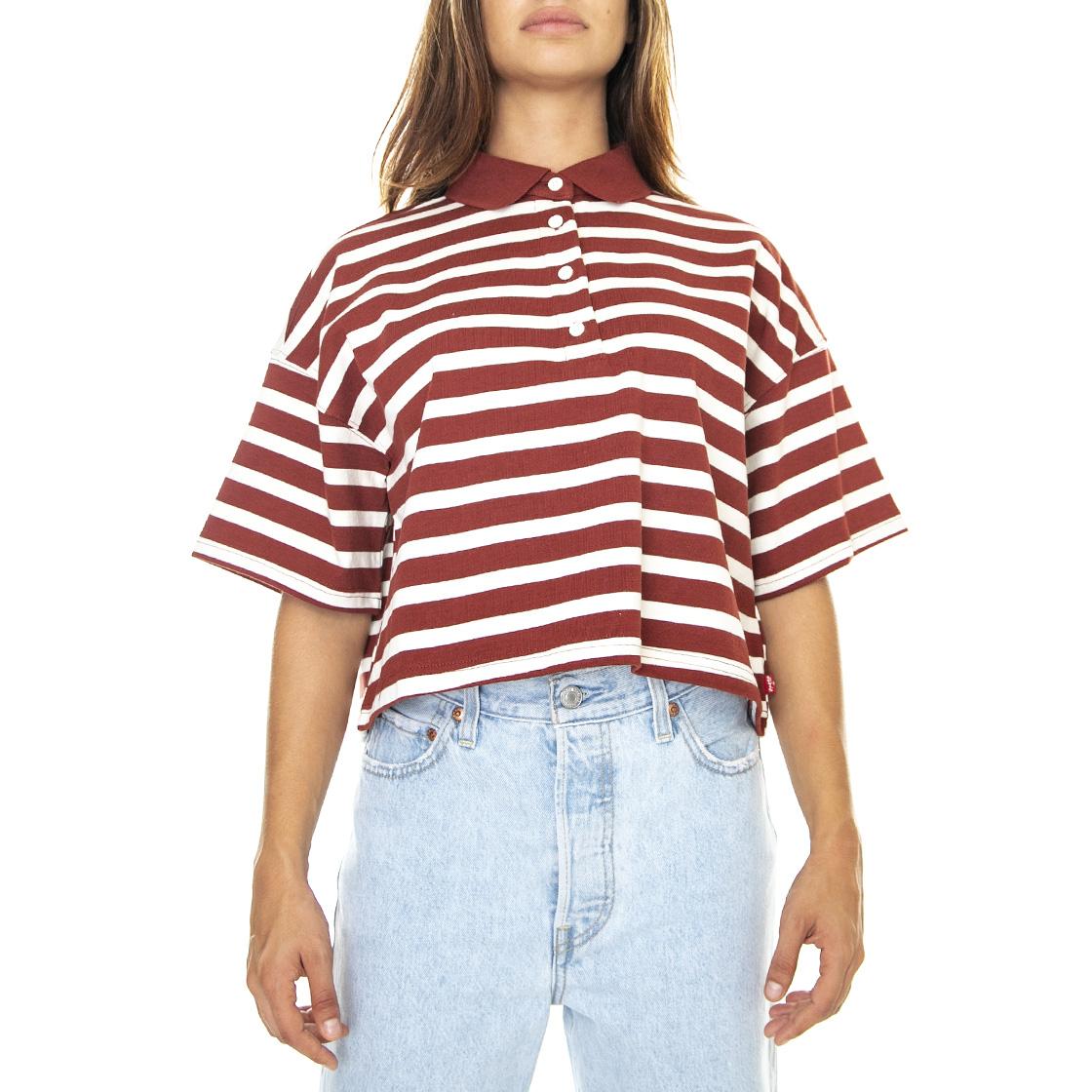 Astrid Polo Cinnamon Fired Brick Stripe - Polo Donna Multicolore A3392-0003  LEVIS 