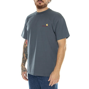 S/S American Script T-Shirt Ore - Maglietta Girocollo Uomo Grigia I029956.0RXX  CARHARTT WIP 
