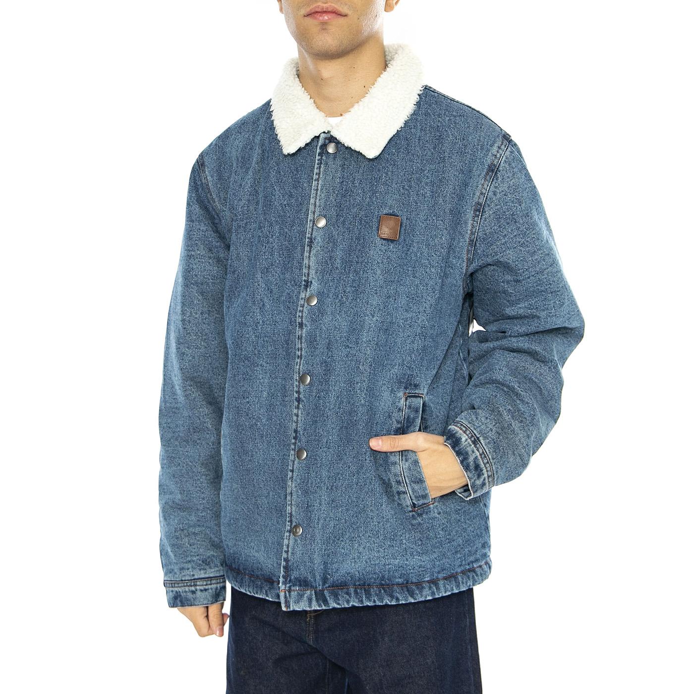 Beta Lined Coaches Jacket Worn Indigo - Giacca Denim Jeans Uomo Blu 03371-WNIDG  BRIXTON 