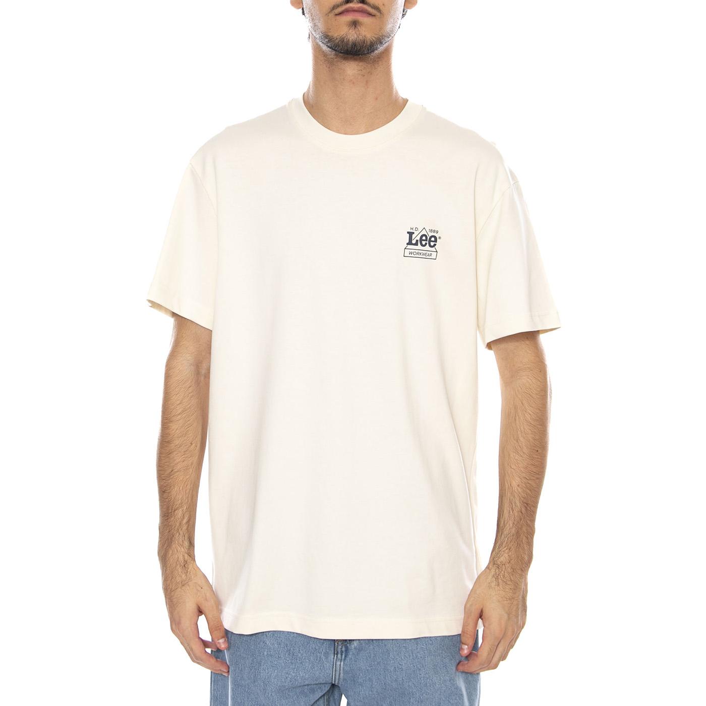 WW Graphic Tee Ecru - Maglietta Girocollo Uomo Panna 112370482 . LEE 