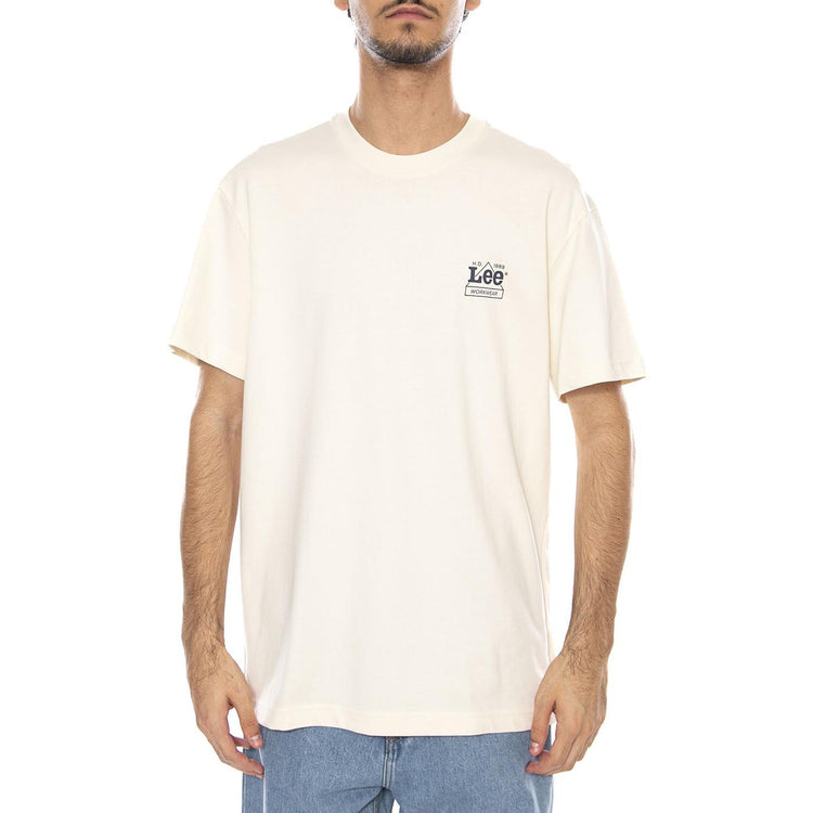 WW Graphic Tee Ecru - Maglietta Girocollo Uomo Panna 112370482 . LEE 