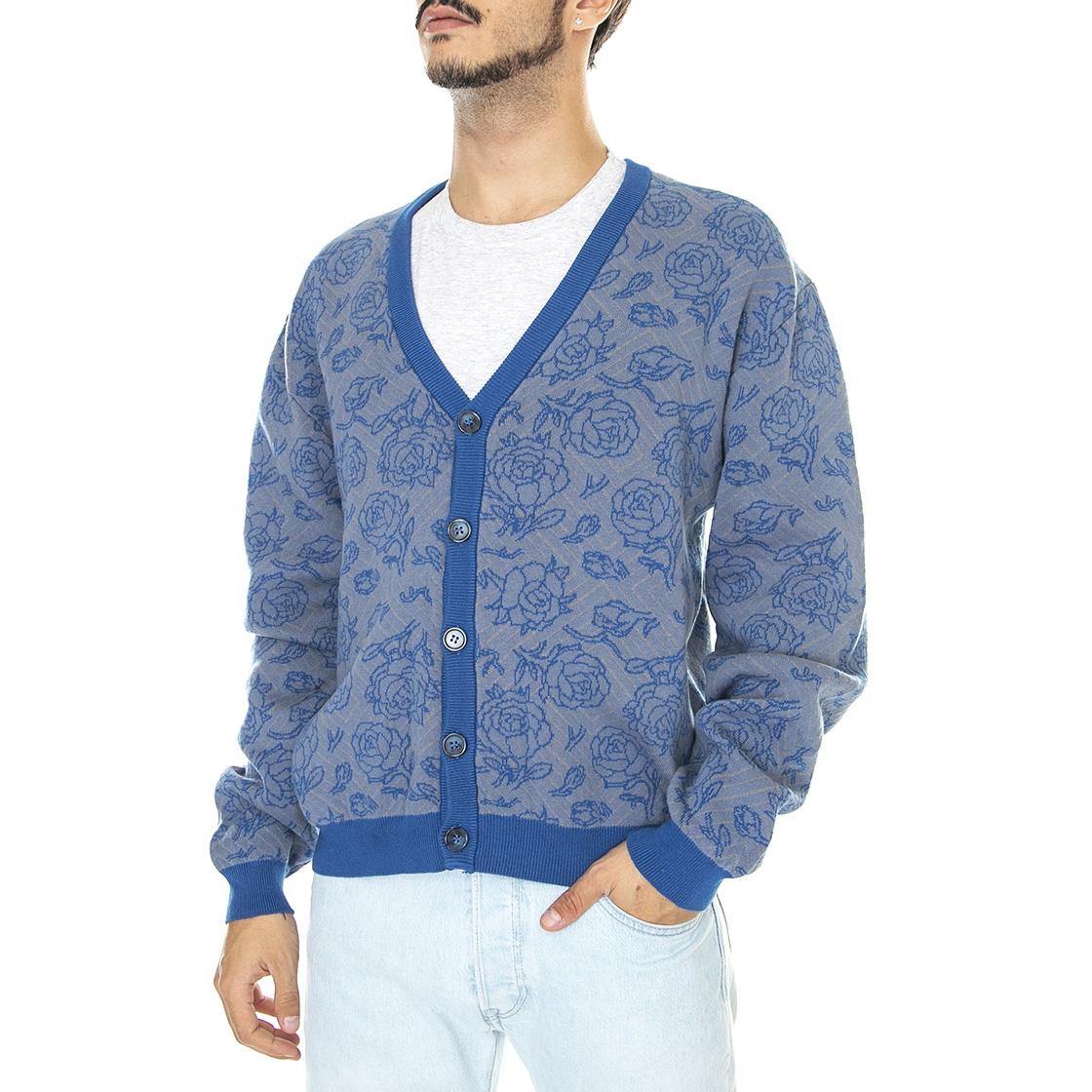 Botanical Knit Cardigan Multi Colour - Cardigan Uomo Blu / Multicolore SCA-CDG-0001  SANTA CRUZ 