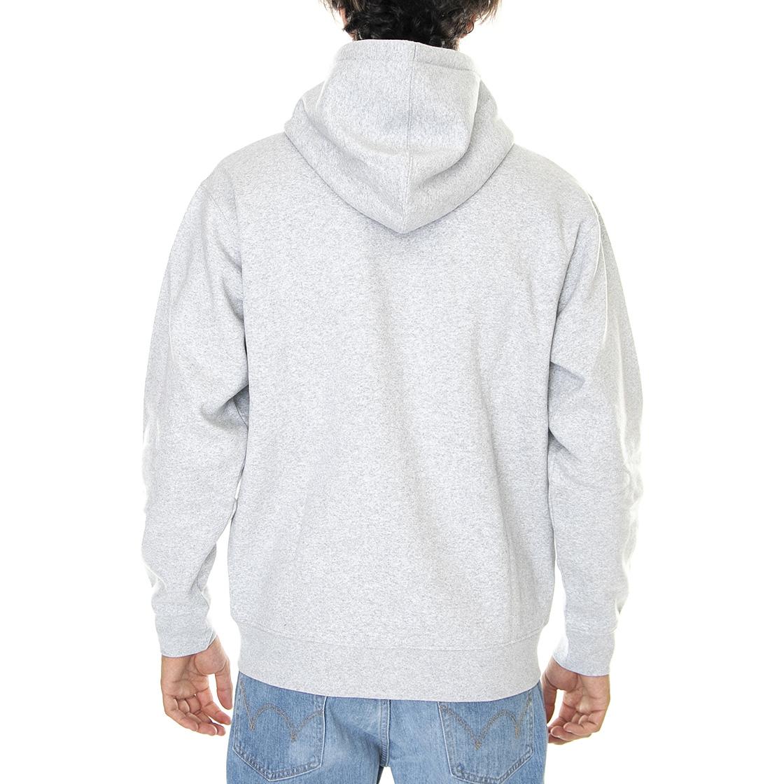 Established Works Bold Zip Hooded Fleece Ash Grey - Felpa con Cappuccio e Zip Uomo Grigia 112460010-AGRYe  OBEY 