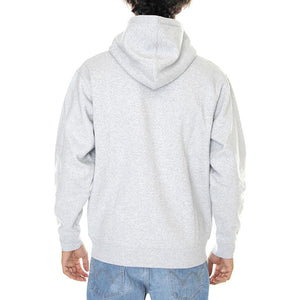 Established Works Bold Zip Hooded Fleece Ash Grey - Felpa con Cappuccio e Zip Uomo Grigia 112460010-AGRYe  OBEY 