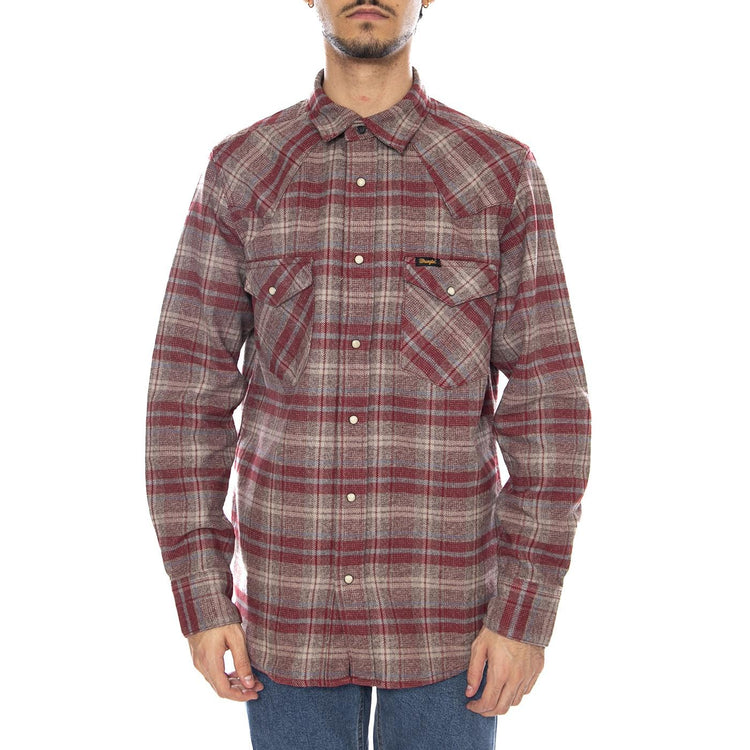 Western Shirt Ruby Wine - Camicia Uomo Multicolore 112371525 . WRANGLER 