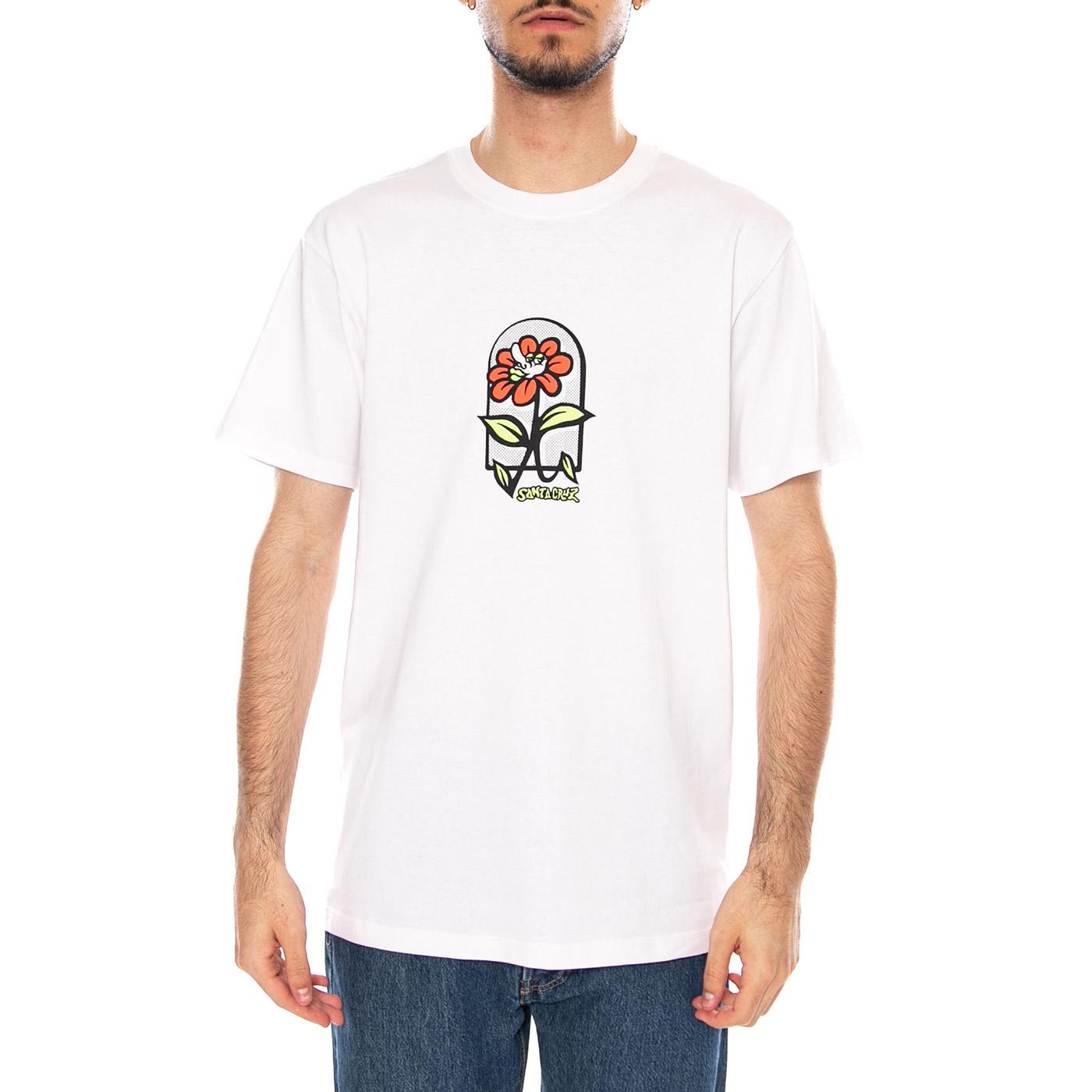 DELFINO FLOWER GUY T-SHIRT - Maglietta Girocollo Uomo Bianca SCA-TEE-13365 WHT SANTA CRUZ 