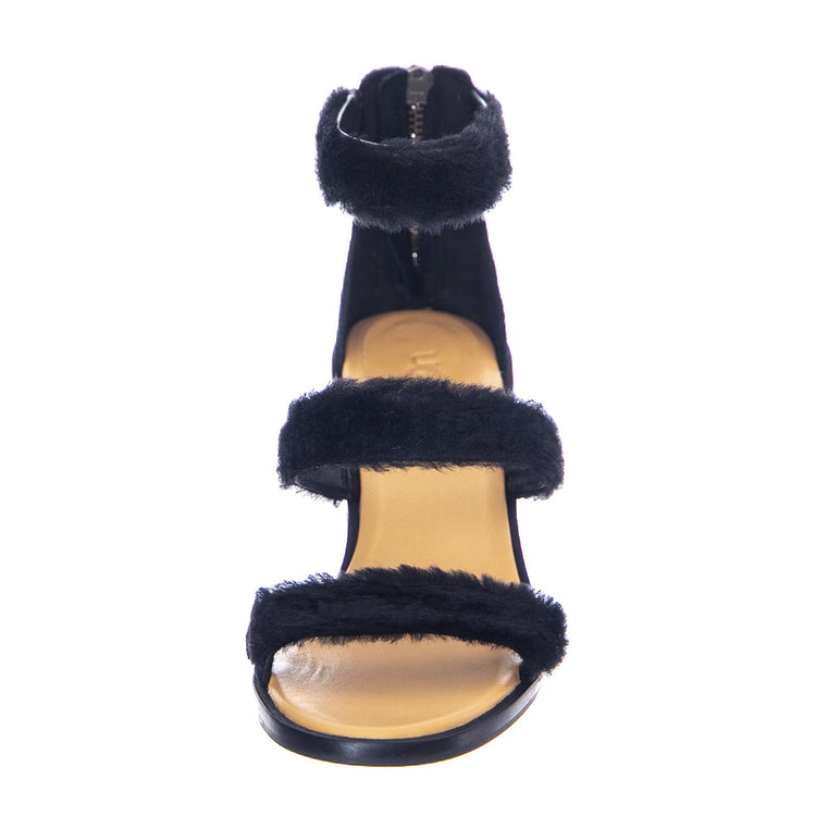 Womens Del Rey Fluff Heel Lantana Black Sandals UGSDELRFHBK1095489W  UGG 