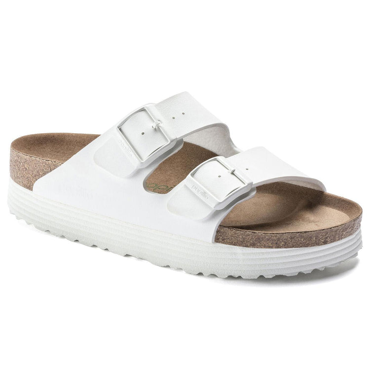 Arizona Grooved White Veg Birko Flor - Sandali Donna Bianchi 1018581  BIRKENSTOCK 