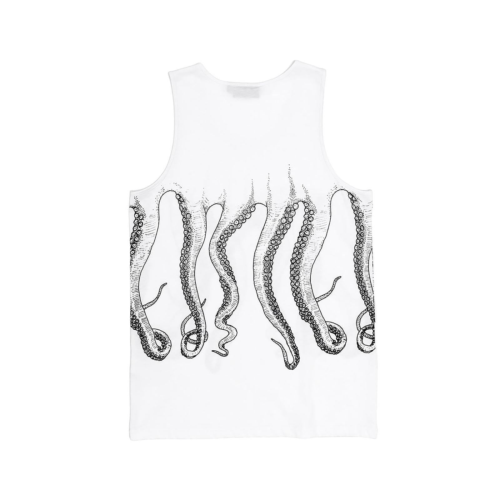 OCTOPUS OUTLINE TANK TOP BLACK WHITE 18SOTT03-BLACK-WHITE  OCTOPUS 