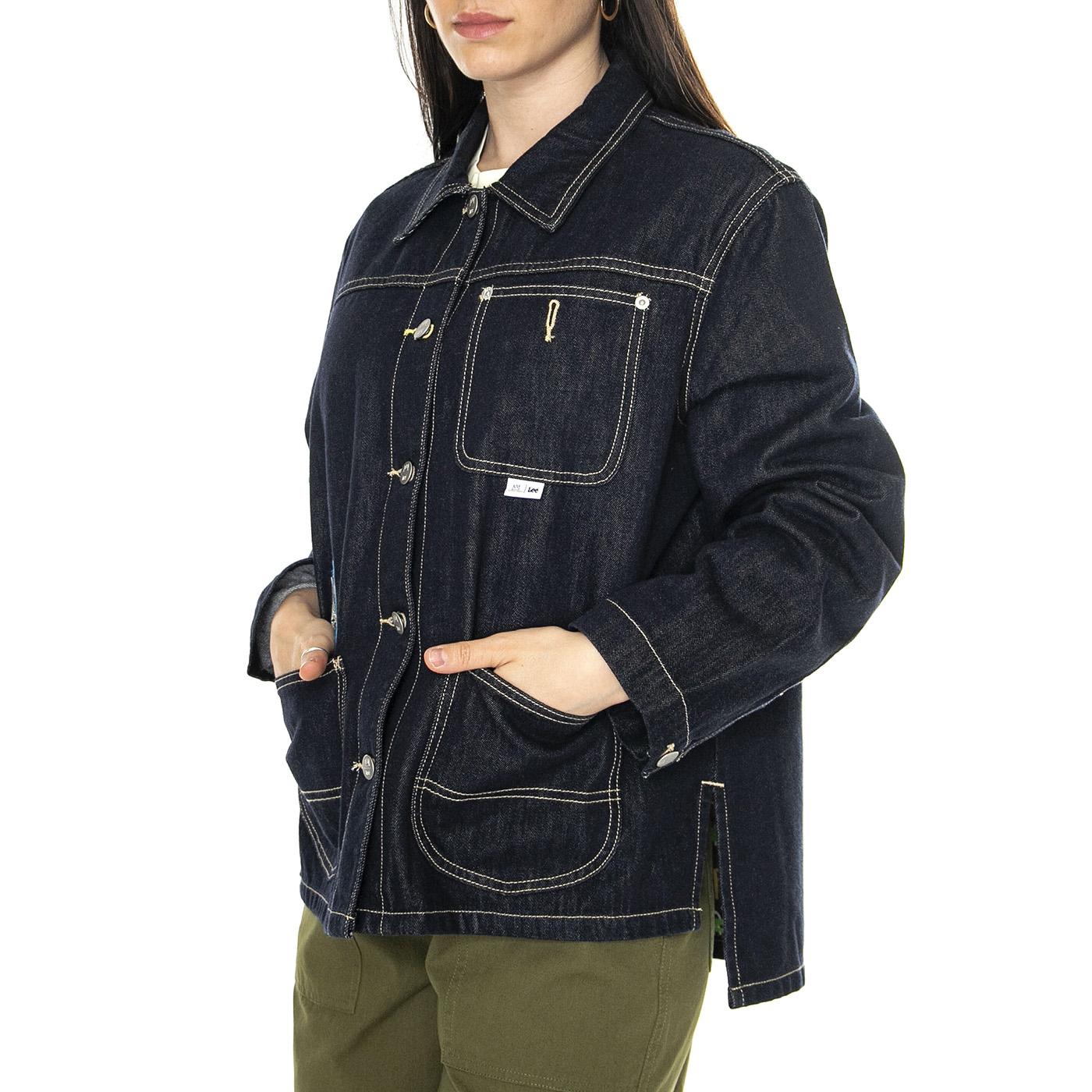 JMB Denim Chore Coat Rinse Blue - Giacca Donna Denim Jeans Blu 112359193  LEE 