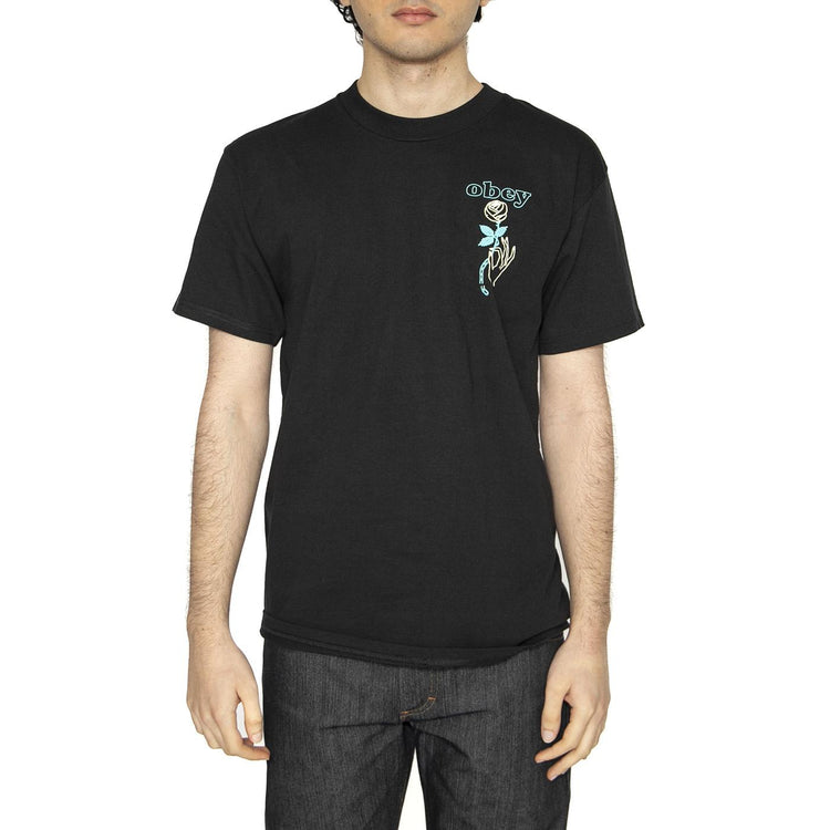 Obey Spring Forth Tee - Maglietta Girocollo Uomo Nera 165263945-BLK  OBEY 