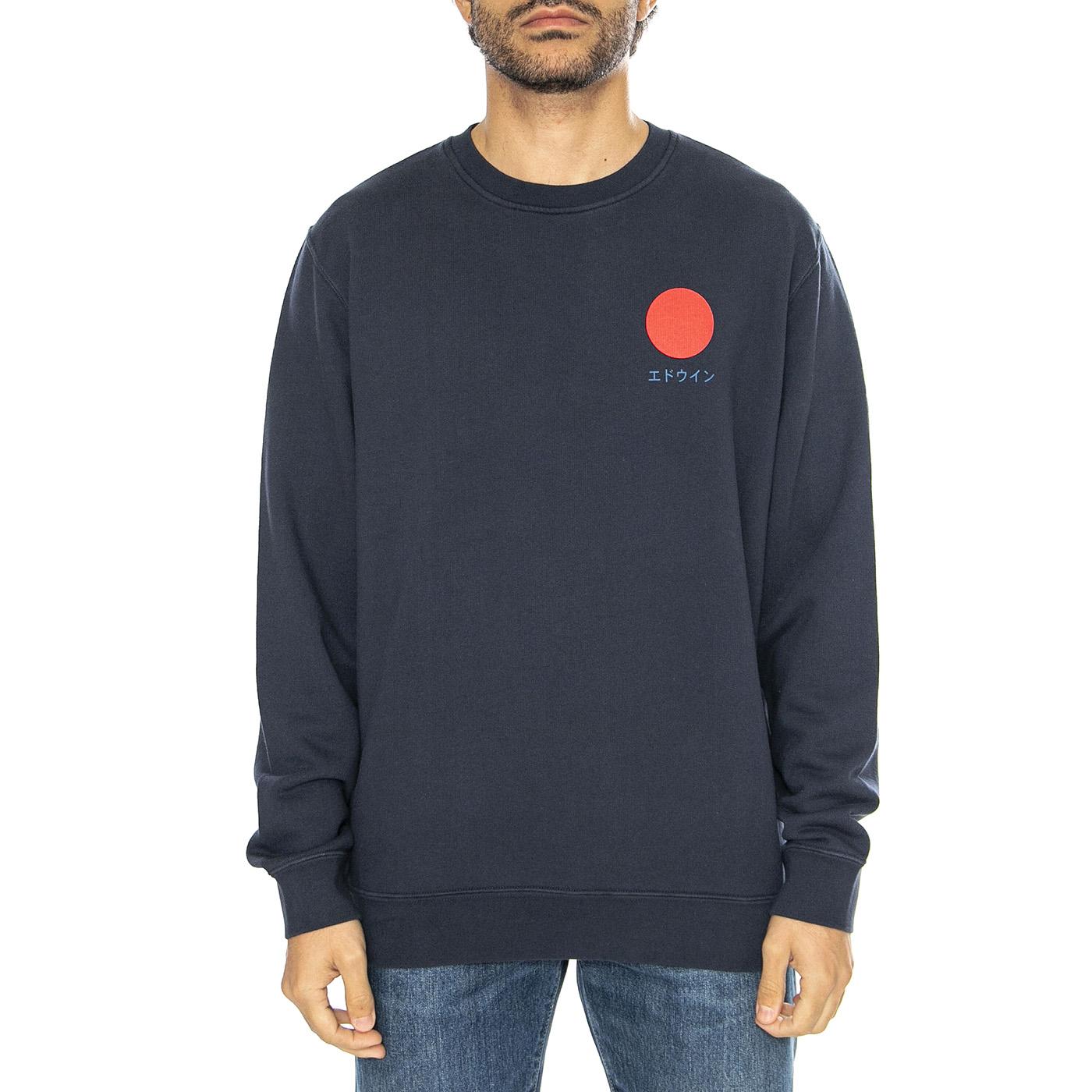 Japanese Sun Sweat Navy Blazer - Felpa Girocollo Uomo Blu I028969.NYB.67.  EDWIN 