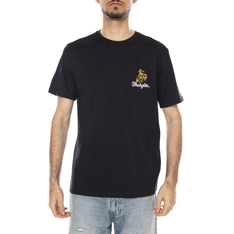 EMBROIDERY TEE BLACK - Maglietta Girocollo Uomo Nera 112377985 BLK WRANGLER 