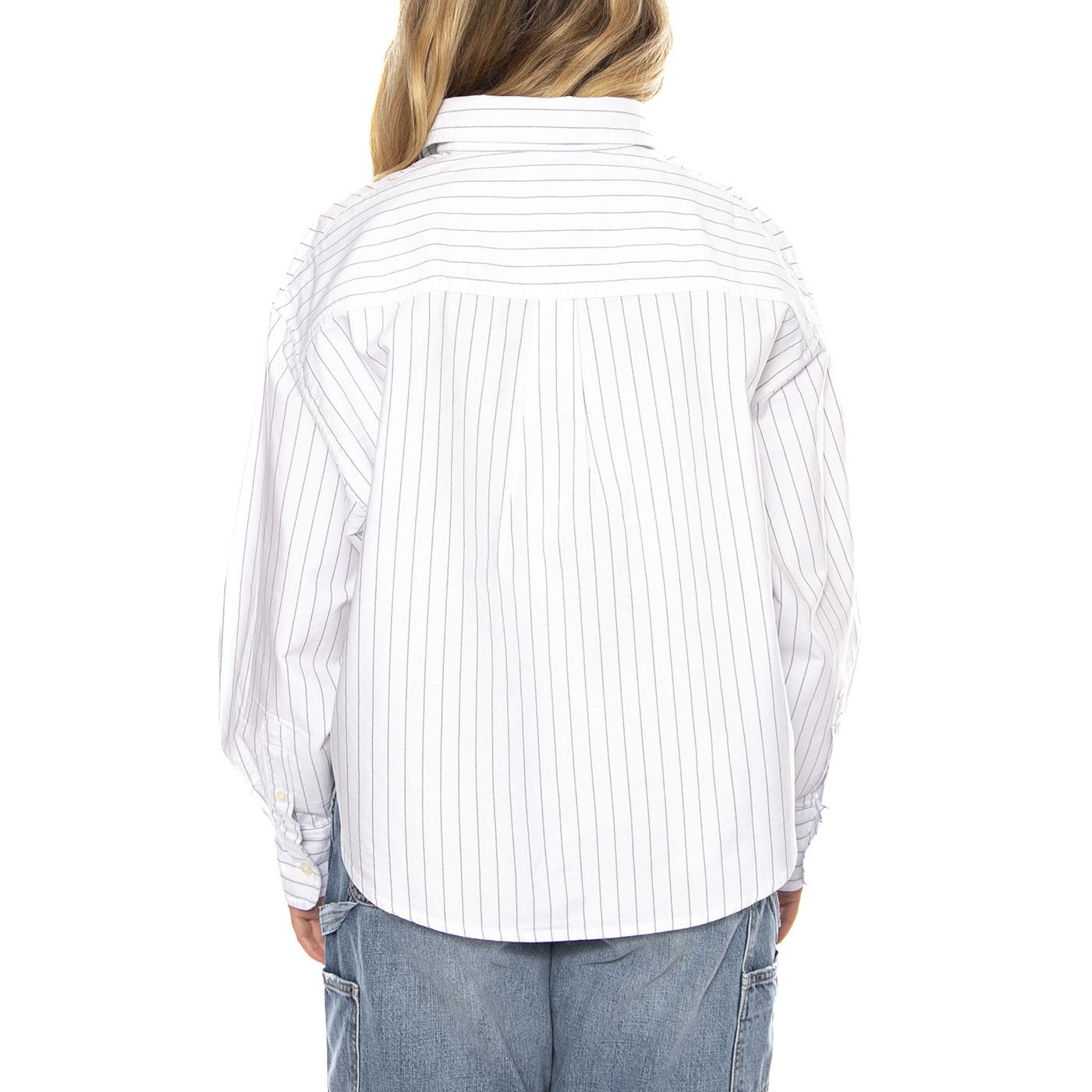 W Carhartt Cassel Shirt - Cassel Stripe White / Black - Camicia Donna I035299_35G_XX . CARHARTT WIP 