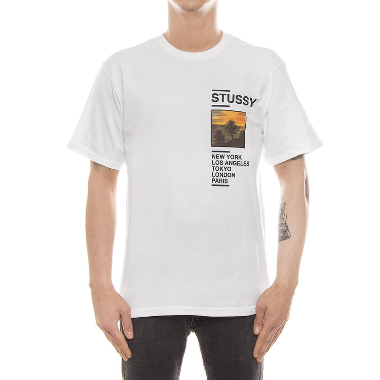 GOLD COAST TEE WHITE 1904015-WHITE  STUSSY 
