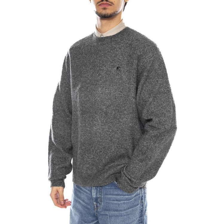 Curtis Sweater Tangled Graphite - Maglone Girocollo Uomo Nero I035394.3AZXX . CARHARTT WIP 