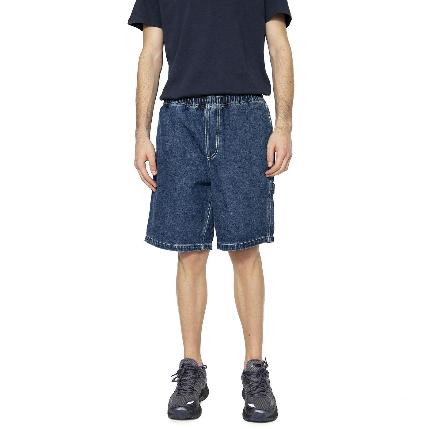 Easy Denim Carpenter Short Stone Wash Indigo - Bermuda Uomo Blu 172120079-STN  OBEY 