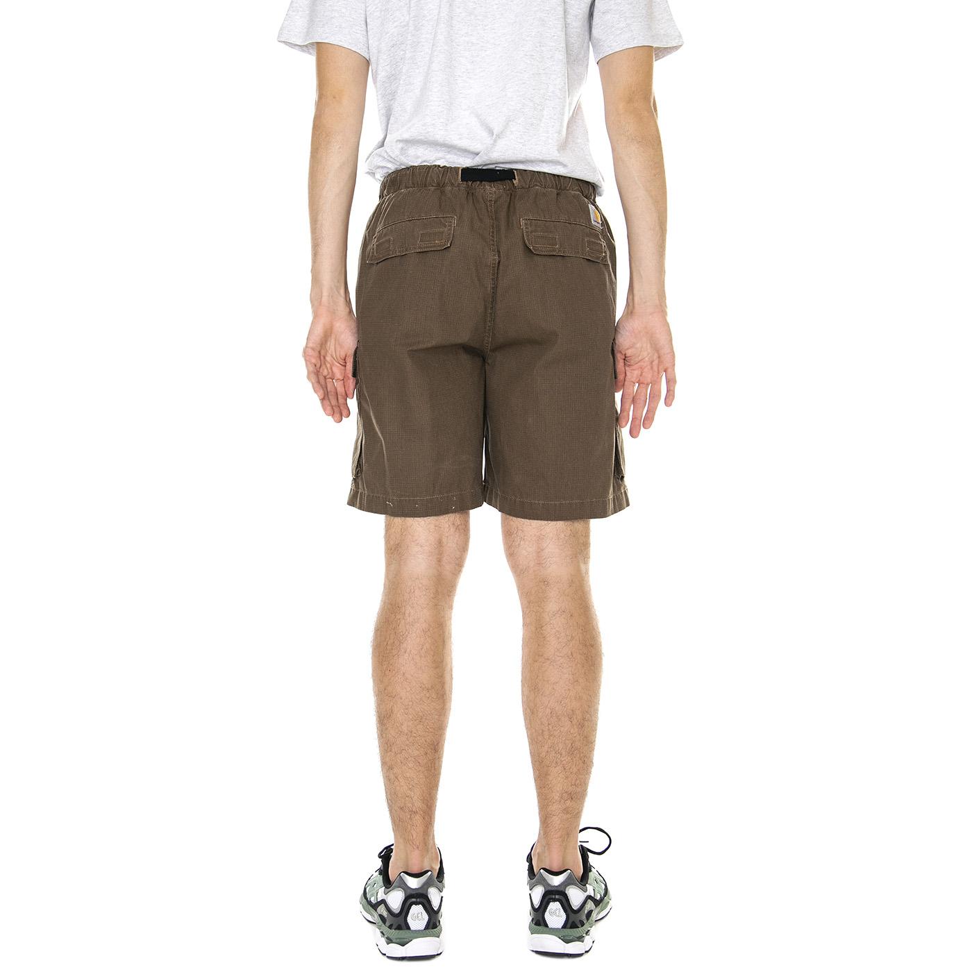 M' Wynton Short Tamarind / Dusty H Brown Stone Washed - Bermuda Cargo Uomo Marroni I030482-1FL06  CARHARTT WIP 