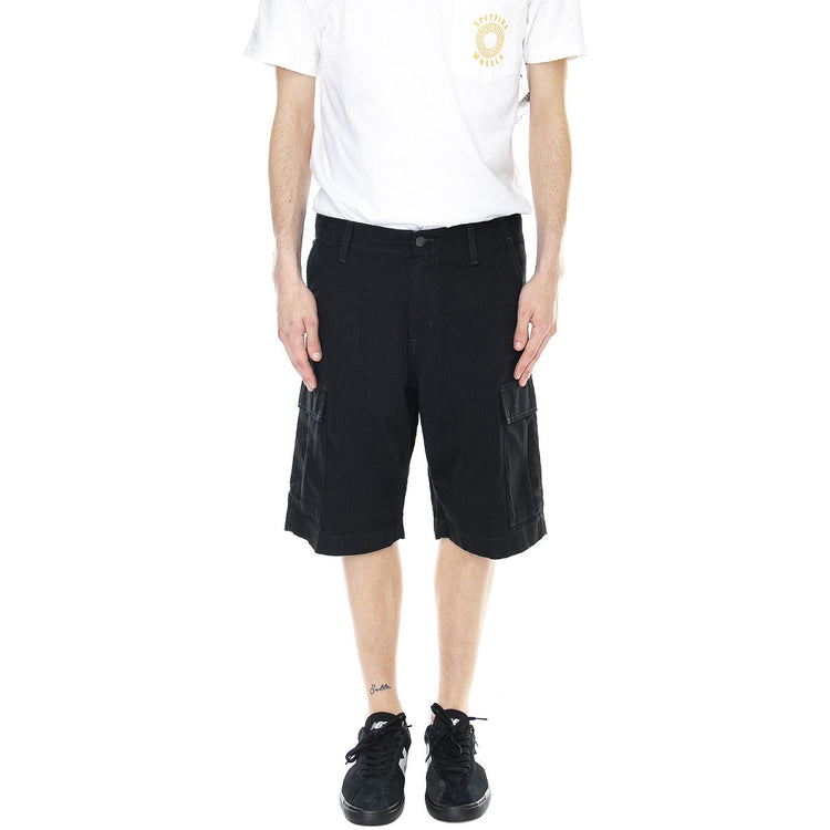 M' Regular Cargo Short Black Rinsed - Bermuda Cargo Uomo Neri I028246.89.02.00  CARHARTT WIP 