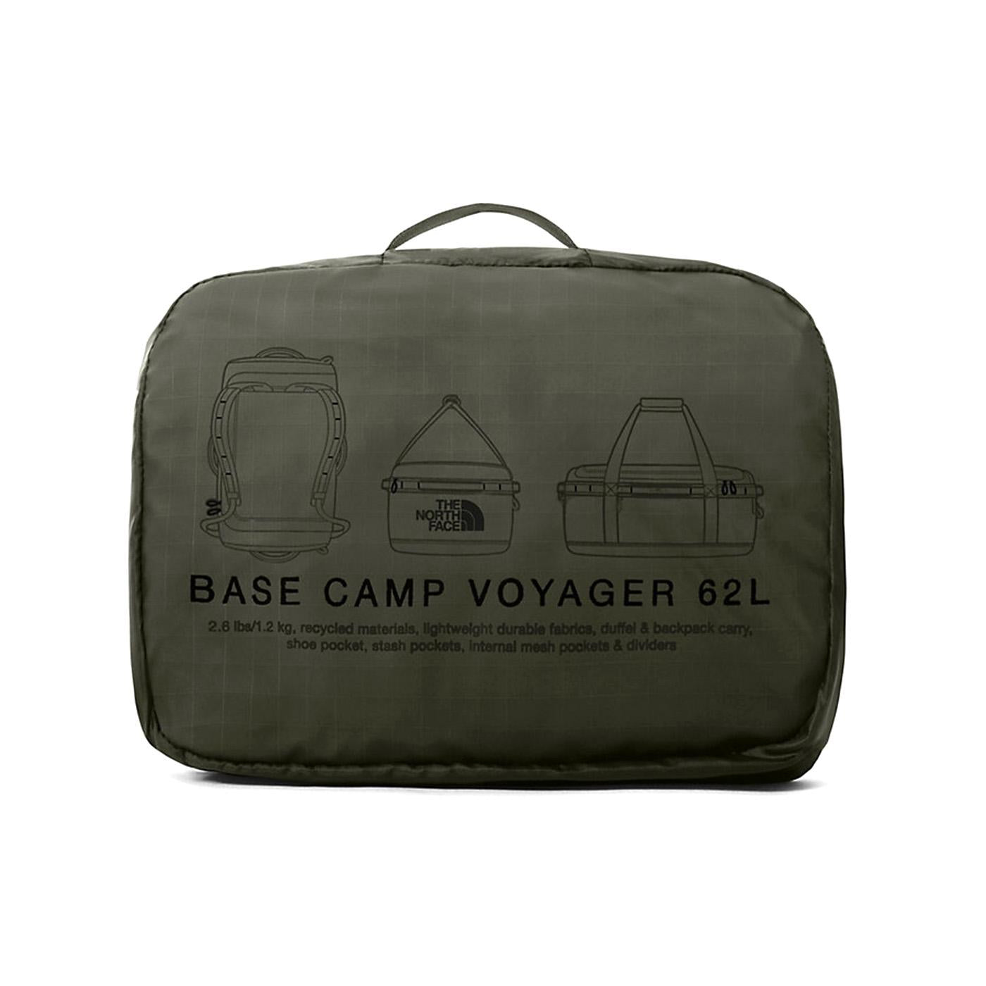 Base Camp Voyager Duffel 62L New Taupe Green / Tnf Black - Borsa / Zaino da Viaggio Verde NF0A52S3BQW1  THE NORTH FACE 