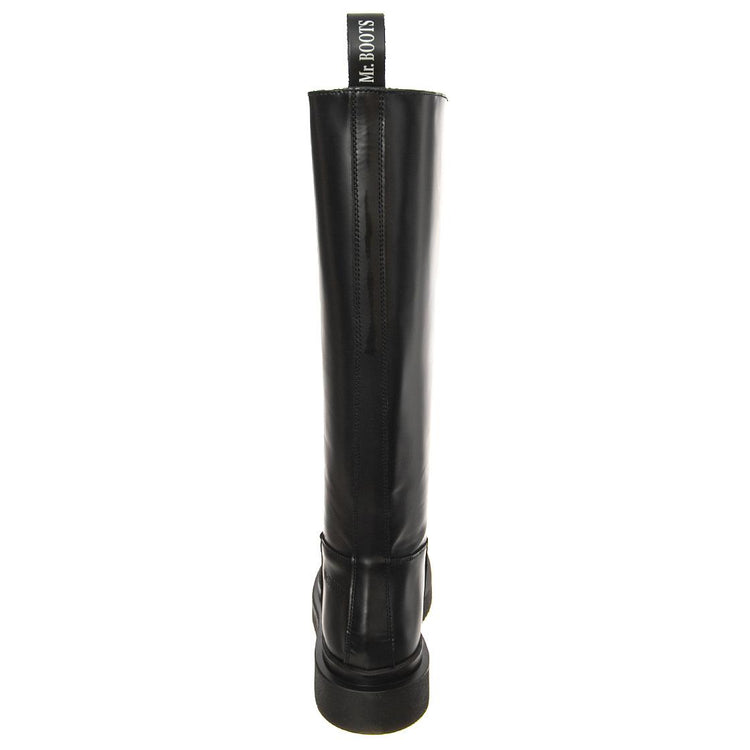 T BOOT 20 SMOOTH BLACK - Stivali Alti Donna Neri BTSTBOOT20-BKS . MR BOOTS 