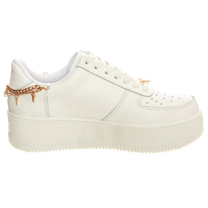 Remember White Brave / Rose Gold Chain - Scarpe Donna Bianche WSPREMEMBER-WHTRGDL  WINDSOR SMITH 