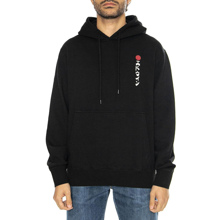 Kamifuji Hoodie Sweat Black - Felpa con Cappuccio Uomo Nera I031106.89.67.  EDWIN 