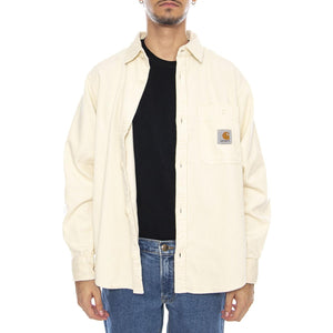 L/S Flint Shirt Salt - Camicia Uomo Panna I035837.1NGXX . CARHARTT WIP 