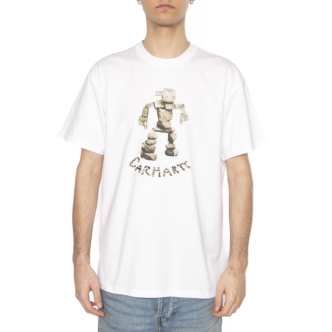 S/S Cairn Man T-Shirt White - Maglietta Girocollo Uomo Bianca I034656.02XX  CARHARTT WIP 