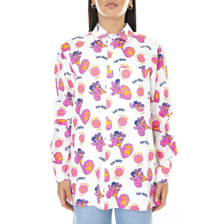  LOM10039PET-WHITE/PINK  LAZY OAF 