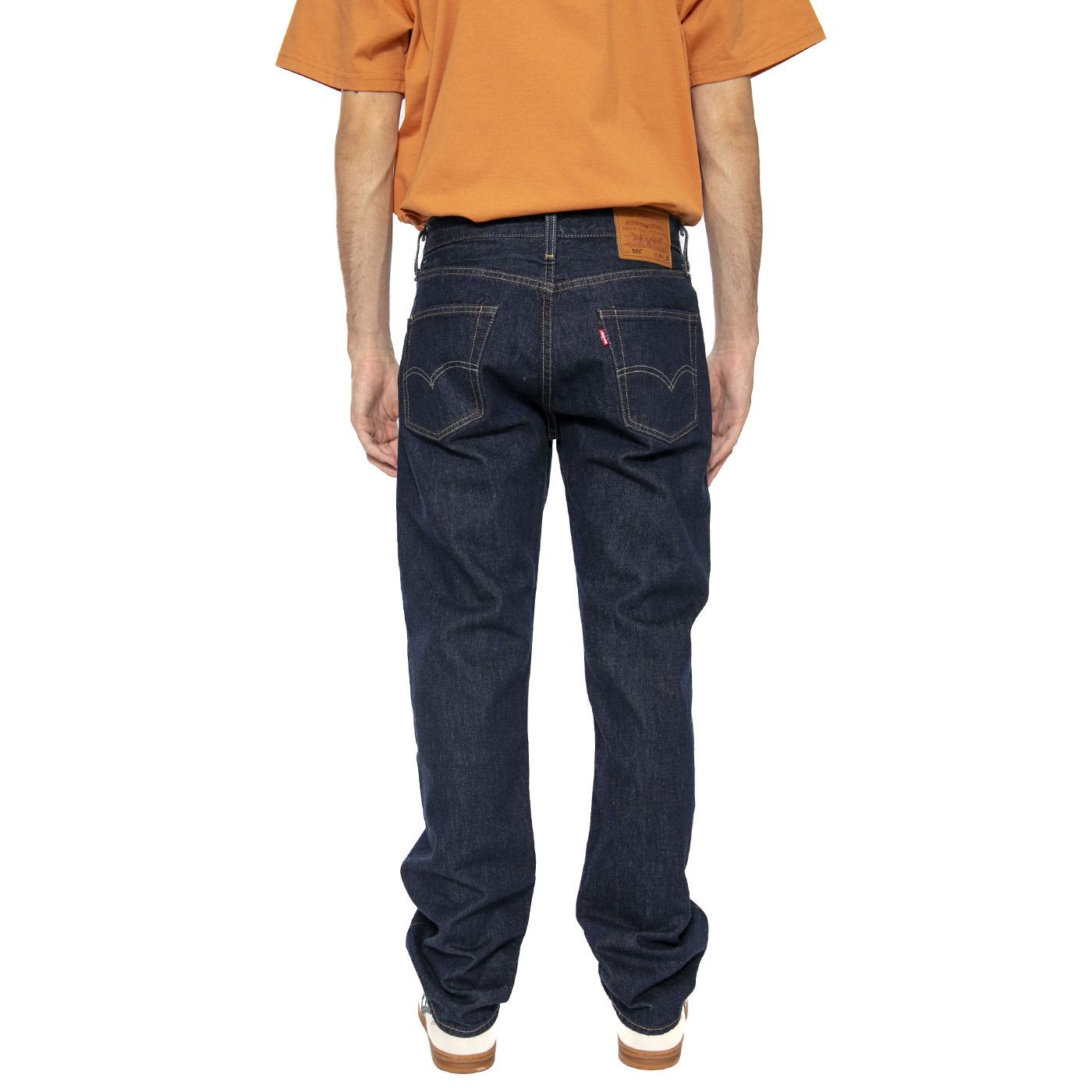 501 Levi's Original Onewash Dark Indigo - Pantaloni Uomo Blu 00501-0101 . LEVIS 