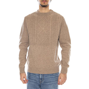 Hudson Olow Sweater - Maglione Girocollo Uomo Marrone PULL-HUDS-MARR BROWN OLOW 
