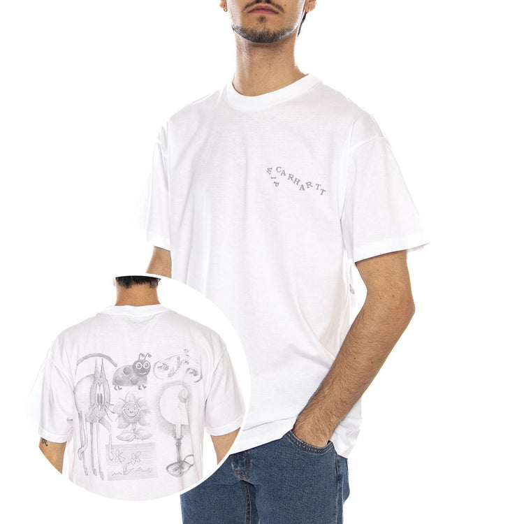 S/S Okniceok 01 T-Shirt White - Maglietta Girocollo Uomo Bianca I035440.02XX . CARHARTT WIP 