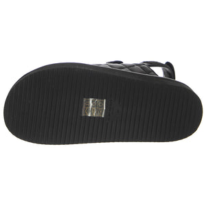 W' Orson Black Leather Summer Sandals - Sandali Donna Neri KG-3469600109  KURT GEIGER 