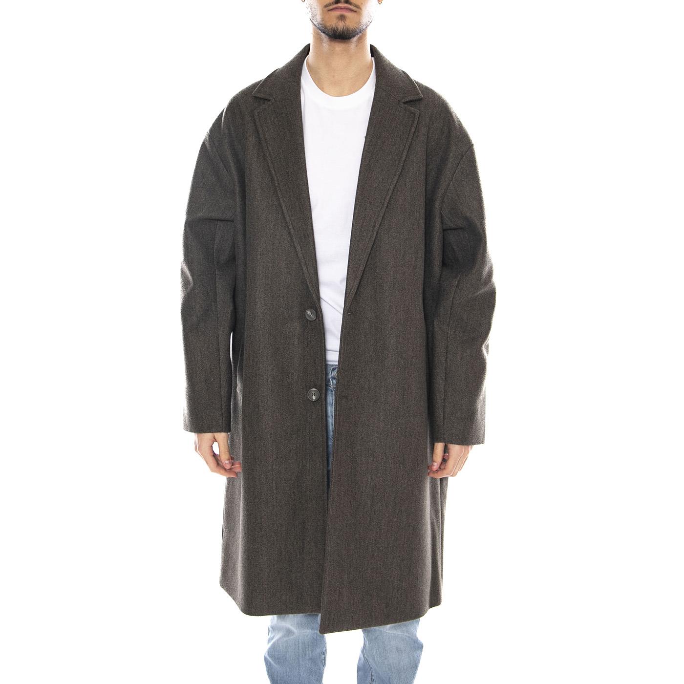 Worf Life Oversize Coat OTW -- Cappotto Uomo Bungee Cord Melange Velluto 22031195-4787204 . ONLY & SONS 
