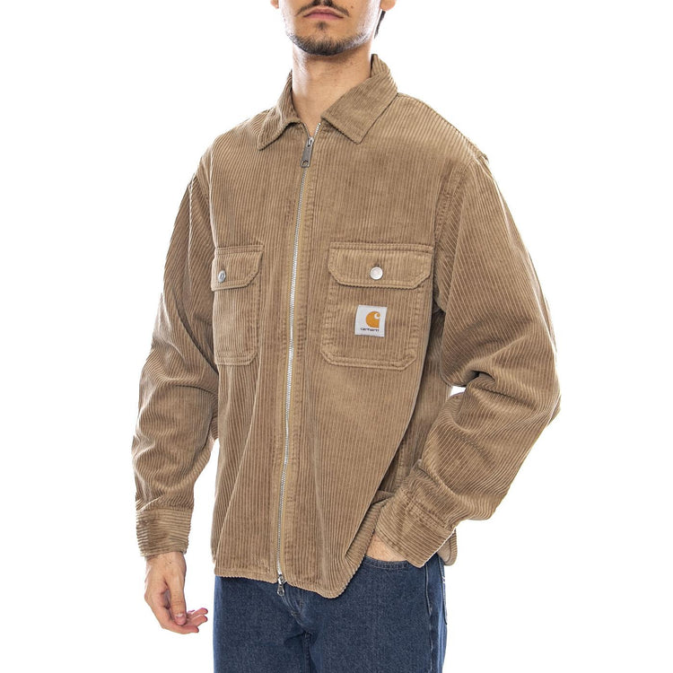 Reynold Shirt Jac Leather - Giacca Uomo Marrone I036049.8Y02 . CARHARTT WIP 