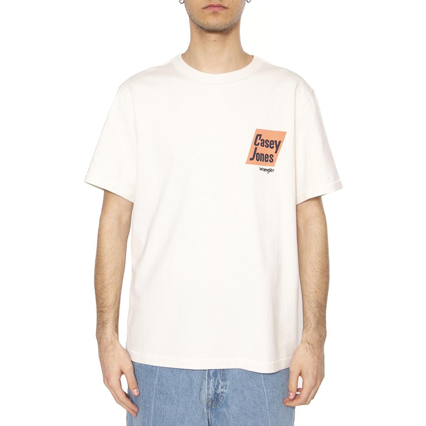 CJ Graphic Tee Vintage White - Maglietta Girocollo Uomo Bianca 112362802  WRANGLER 