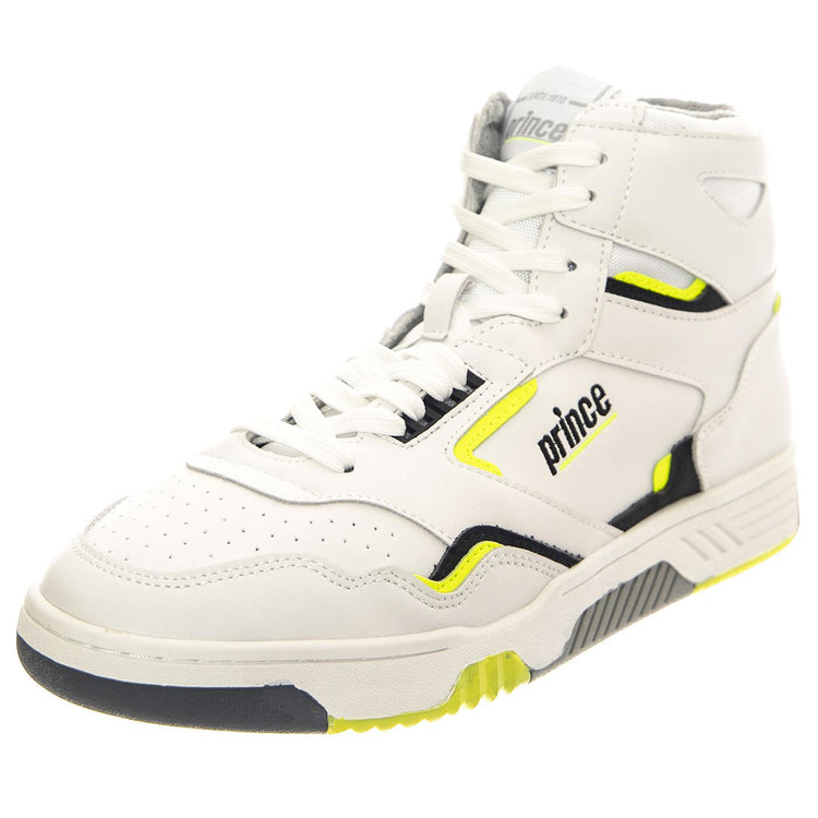 FST847 White / Neon Lime - Scarpe Profilo Alto Uomo Bianche PEMFST847-WHN  PRINCE 