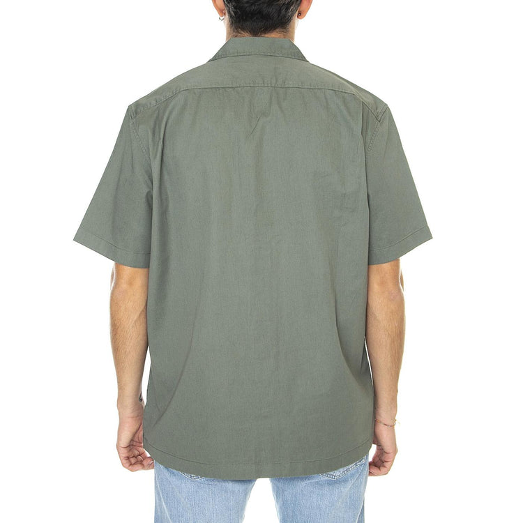 SS Chetopa Shirt Fort Green Blue - Camicia Maniche Corte Uomo Verde L68POM43  LEE 